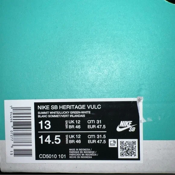 "NEW" Nike Men's SB Heritage Vulc Sneakers Size 13 US - Picture 7 of 9